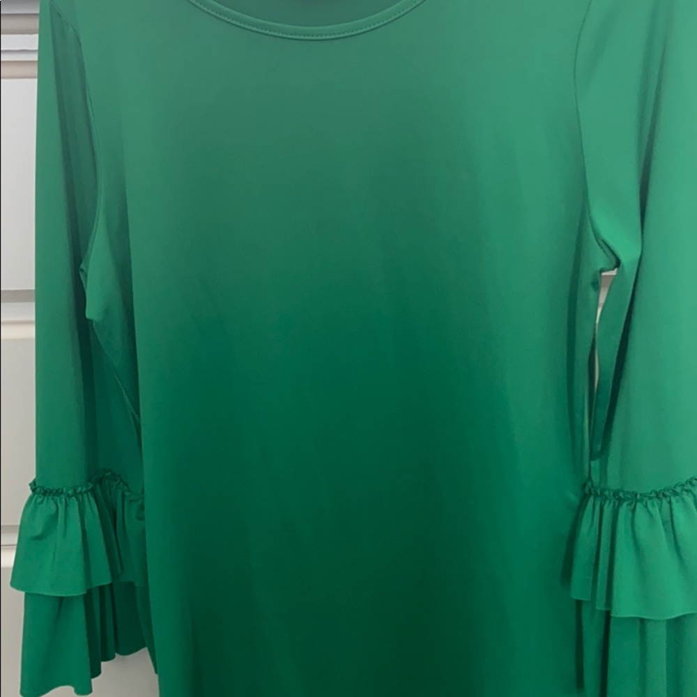 Kelly Green Bell Sleeves Shirt